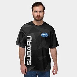 Футболка оверсайз мужская Subaru Субару Авто, цвет: 3D-принт — фото 2