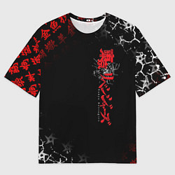 Футболка оверсайз мужская TOKYO REVENGERS RED STYLE TEAM, цвет: 3D-принт