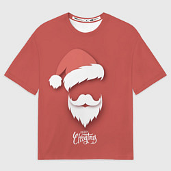 Мужская футболка оверсайз Merry Christmas Счастливого Рождества