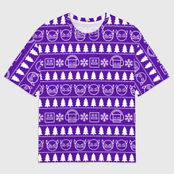 Мужская футболка оверсайз Орнамент Geometry Dash