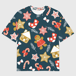 Мужская футболка оверсайз Merry Christmas!!!