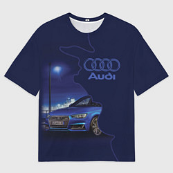 Мужская футболка оверсайз AUDI лого