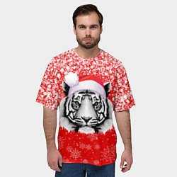 Футболка оверсайз мужская НОВОГОДНИЙ ТИГР 2022 ЕШПУК 2022, цвет: 3D-принт — фото 2