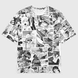 Футболка оверсайз мужская Chainsaw Man Человек-бензопила манга, цвет: 3D-принт