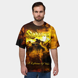 Футболка оверсайз мужская A Lifetime of War - Sabaton, цвет: 3D-принт — фото 2
