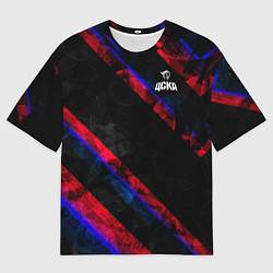 Мужская футболка оверсайз ЦСКА Dark Theme
