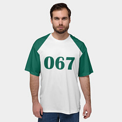 Футболка оверсайз мужская Как в Игре в Кальмара Футболка игрока 067 Кан Се-б, цвет: 3D-принт — фото 2