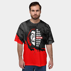 Футболка оверсайз мужская La Casa de Papel Professor, цвет: 3D-принт — фото 2