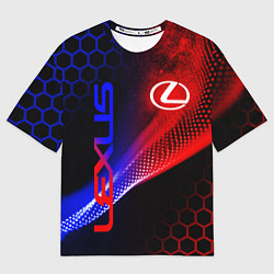 Футболка оверсайз мужская LEXUS ЛЕКСУС NEON НЕОН, цвет: 3D-принт