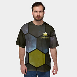 Футболка оверсайз мужская JWST space cell theme, цвет: 3D-принт — фото 2
