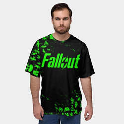 Футболка оверсайз мужская FALLOUT ПУПСЫ ПАТТЕРН ЗЕЛЁНЫЙ ЯДЕРНАЯ ЗИМА, цвет: 3D-принт — фото 2