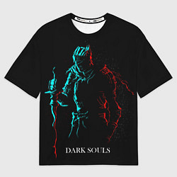 Футболка оверсайз мужская Dark Souls NEON Силуэт, цвет: 3D-принт