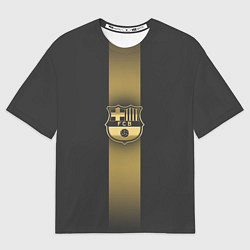 Мужская футболка оверсайз Barcelona Gold-Graphite Theme
