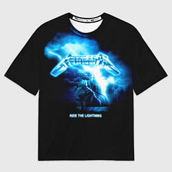Футболка оверсайз мужская Ride the Lightning Metallica, цвет: 3D-принт