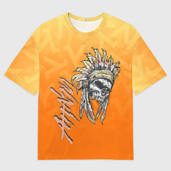 Мужская футболка оверсайз Краснокожий