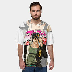 Футболка оверсайз мужская JOJO BIZARRE ADVENTURE ДЖОДЖО, цвет: 3D-принт — фото 2