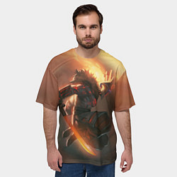 Футболка оверсайз мужская DOTA 2 ДЖАГЕРНАУТ, цвет: 3D-принт — фото 2