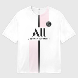 Мужская футболка оверсайз Messi 30 PSG Pink Theme