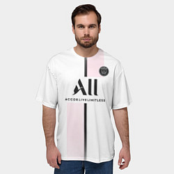 Футболка оверсайз мужская Messi 30 PSG Pink Theme, цвет: 3D-принт — фото 2