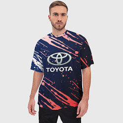 Футболка оверсайз мужская Toyota градиент, цвет: 3D-принт — фото 2