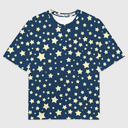 Футболка оверсайз мужская Желтые звездочки, цвет: 3D-принт