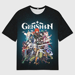 Мужская футболка оверсайз GENSHIN IMPACT HEROES SPACE