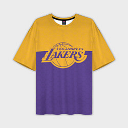 Мужская футболка оверсайз LAKERS LINE HEXAGON SPORT