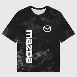 Футболка оверсайз мужская MAZDA, МАЗДА ЧЕРНО СЕРЫЙ ФОН, цвет: 3D-принт