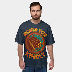 Футболка оверсайз мужская Would you kindly, цвет: 3D-принт — фото 2