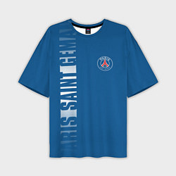 Футболка оверсайз мужская PSG PARIS SAINT GERMAIN WHITE LINE SPORT, цвет: 3D-принт