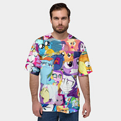 Футболка оверсайз мужская My Little Pony Персонажи, цвет: 3D-принт — фото 2