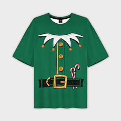 Мужская футболка оверсайз Christmas Elf Outfit