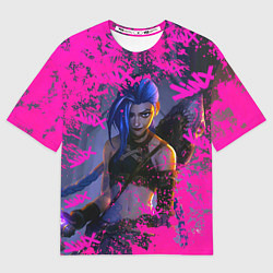 Футболка оверсайз мужская Jinx v2 Arcane LoL, цвет: 3D-принт