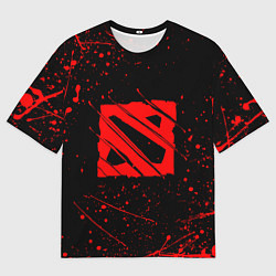 Футболка оверсайз мужская DOTA 2 БРЫЗГИ КРАСОК, КРОВЬ, цвет: 3D-принт