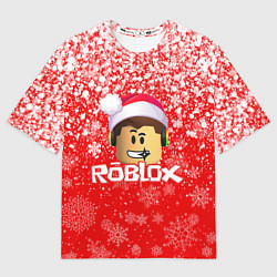 Футболка оверсайз мужская ROBLOX НОВОГОДНИЙ SMILE 2022, цвет: 3D-принт