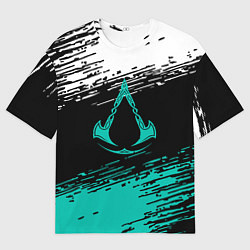 Футболка оверсайз мужская Assassins creed Valhalla убийца, цвет: 3D-принт