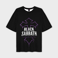 Мужская футболка оверсайз Black Sabbat Cross