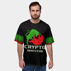 Футболка оверсайз мужская Бык против Медведя, цвет: 3D-принт — фото 2