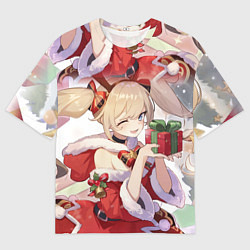 Футболка оверсайз мужская KLEE НОВЫЙ ГОД В ГЕНШИН ИМПАКТ, цвет: 3D-принт