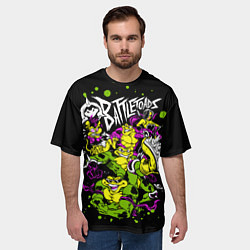 Футболка оверсайз мужская Battletoads - Боевые Жабы, цвет: 3D-принт — фото 2