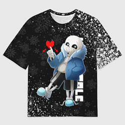 Мужская футболка оверсайз НОВОГОДНИЙ САНС UNDERTALE НОВЫЙ ГОД