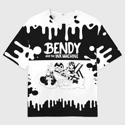 Футболка оверсайз мужская БЕНДИ И АЛИСА BENDY AND THE INK MACHINE, цвет: 3D-принт