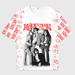 Футболка оверсайз мужская MANESKIN POSTER СОСТАВ ГРУППЫ, цвет: 3D-принт