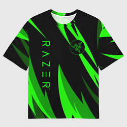 Футболка оверсайз мужская RAZER GREEN, цвет: 3D-принт