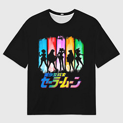 Футболка оверсайз мужская Воины в матросках - Сейлор Мун, цвет: 3D-принт