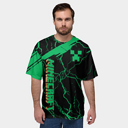 Футболка оверсайз мужская Minecraft нуб, цвет: 3D-принт — фото 2