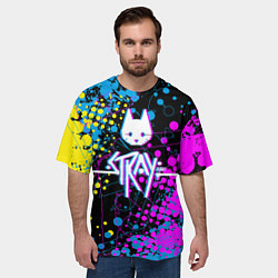 Футболка оверсайз мужская Stray кот бродяга, цвет: 3D-принт — фото 2