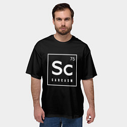 Футболка оверсайз мужская SC - SARCASM 75 САРКАЗМ, цвет: 3D-принт — фото 2