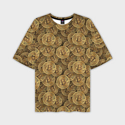 Мужская футболка оверсайз Bitcoins