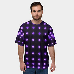 Футболка оверсайз мужская Неоновые кружки, цвет: 3D-принт — фото 2